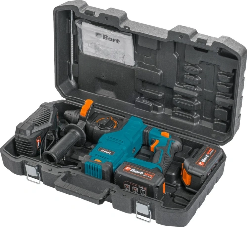 Перфоратор Bort BHD-21Li-BL (с 2-мя АКБ, кейс) (93413410) — фото, купить в Минске с доставкой по Беларуси — 360shop.by