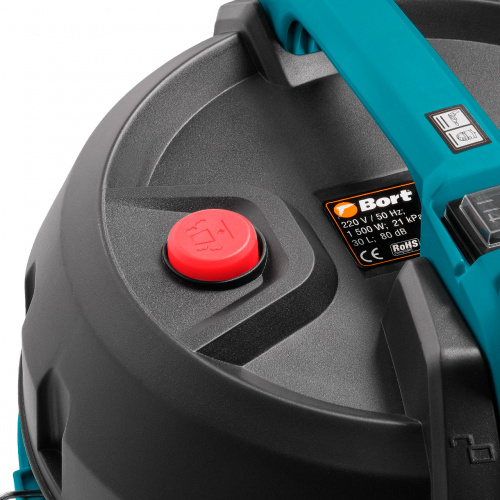Пылесос строительный Bort BSS-1530 Black (93412628) — фото, купить в Минске с доставкой по Беларуси — 360shop.by