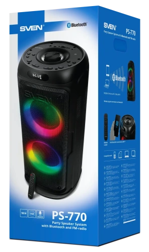 Колонка для вечеринок SVEN PS-770 — фото, купить в Минске с доставкой по Беларуси — 360shop.by