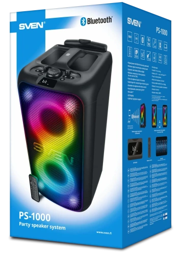 Колонка для вечеринок SVEN PS-1000 — фото, купить в Минске с доставкой по Беларуси — 360shop.by