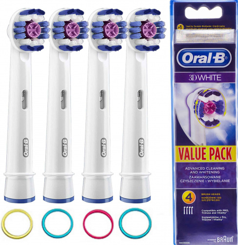 Сменные насадки Oral-B 3D White EB18-4 (4 шт.) – фото, купить в Минске с доставкой по Беларуси – 360shop.by
