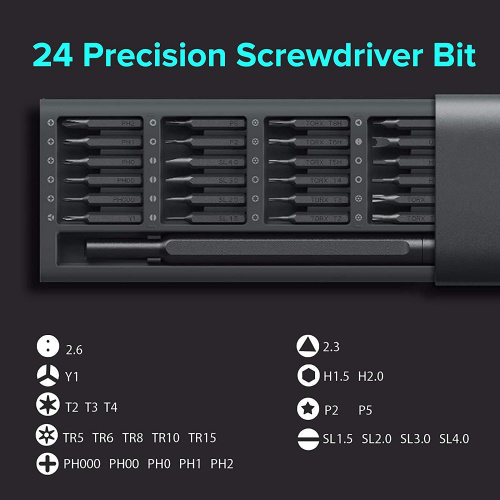 Набор отвертка с битами Xiaomi Mi Precision Screwdriver Kit (25 предметов) (MJJXLSD002QW) — фото, купить в Минске с доставкой по Беларуси — 360shop.by