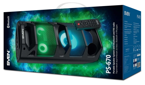 Колонка для вечеринок SVEN PS-670 — фото, купить в Минске с доставкой по Беларуси — 360shop.by