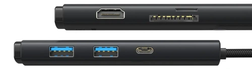 Док-станция Baseus Lite Series 6-Port Type-C HUB Docking Station (WKQX050101) — фото, купить в Минске с доставкой по Беларуси — 360shop.by