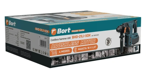 Перфоратор Bort BHD-21Li-XDK (без АКБ) (93413472) — фото, купить в Минске с доставкой по Беларуси — 360shop.by