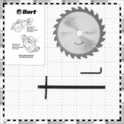 Циркулярная пила аккумуляторная Bort BHK-21Li-185 Solo (без АКБ) (93418361) — фото, купить в Минске с доставкой по Беларуси — 360shop.by