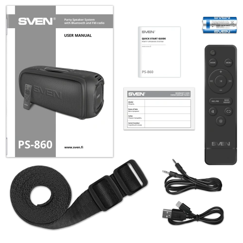 Колонка для вечеринок SVEN PS-860 — фото, купить в Минске с доставкой по Беларуси — 360shop.by