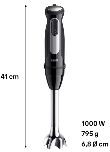 Блендер погружной Braun MQ 55001 MBK — фото, купить в Минске с доставкой по Беларуси — 360shop.by