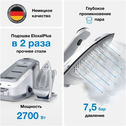 Утюг с парогенератором Braun IS 7262 GY — фото, купить в Минске с доставкой по Беларуси — 360shop.by