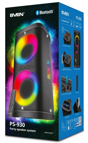 Колонка для вечеринок SVEN PS-930 — фото, купить в Минске с доставкой по Беларуси — 360shop.by