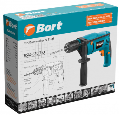 Ударная дрель Bort BSM-650U-Q (93726898)