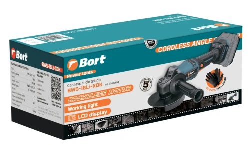 Угловая шлифмашина (болгарка) Bort BWS-18Li-XDK (без АКБ) (93413694) — фото, купить в Минске с доставкой по Беларуси — 360shop.by