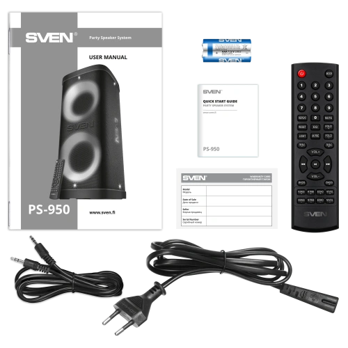 Колонка для вечеринок SVEN PS-950 — фото, купить в Минске с доставкой по Беларуси — 360shop.by