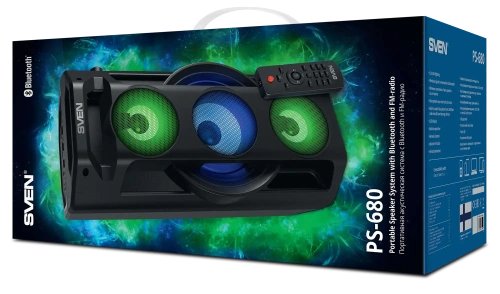Колонка для вечеринок SVEN PS-680 — фото, купить в Минске с доставкой по Беларуси — 360shop.by