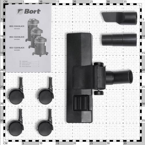 Пылесос строительный Bort BSS-1525 Black (93412604) — фото, купить в Минске с доставкой по Беларуси — 360shop.by