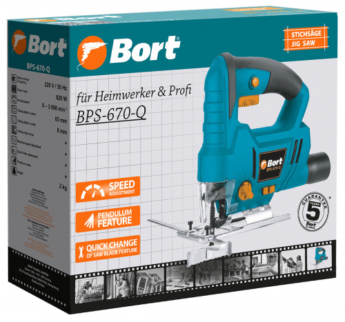 Электролобзик Bort BPS-670-Q (93413120)