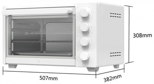 Мини-печь Xiaomi Mijia Electric Oven (MDKXDE1ACM) — фото, купить в Минске с доставкой по Беларуси — 360shop.by