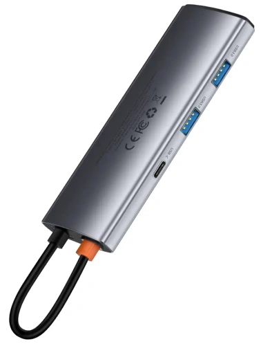 Док-станция Baseus Metal Gleam Series 7-in-1 Multifunctional Type-C HUB Docking Station (WKWG020113) — фото, купить в Минске с доставкой по Беларуси — 360shop.by