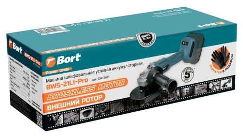 Угловая шлифмашина (болгарка) Bort BWS-21Li-Pro (без АКБ) (93413601) — фото, купить в Минске с доставкой по Беларуси — 360shop.by