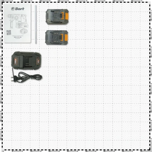 Перфоратор Bort BHD-21Li-BL (с 2-мя АКБ, кейс) (93413410) — фото, купить в Минске с доставкой по Беларуси — 360shop.by