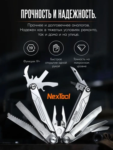 Мультитул NexTool Flagship Captain Multi Tool (NE20214) — фото, купить в Минске с доставкой по Беларуси — 360shop.by