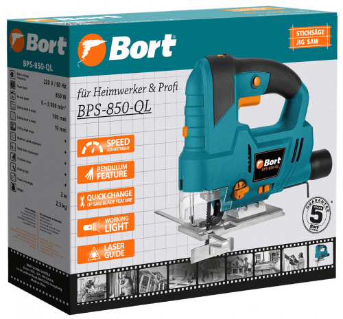 Электролобзик Bort BPS-850-QL (93413199)