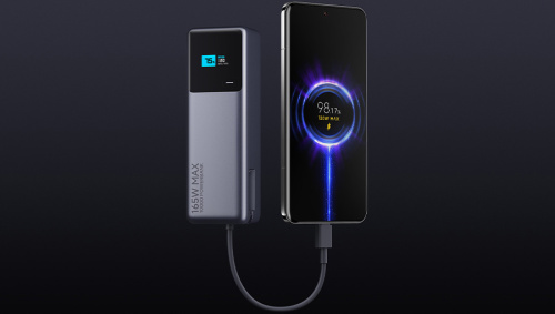 Внешний аккумулятор Xiaomi Mi 165W Power Bank with USB-C Cable 10000mAh (PB1165MI) — фото, купить в Минске с доставкой по Беларуси — 360shop.by