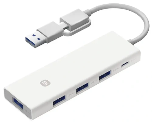 USB-хаб Xiaomi 4-in-1 Dual-Head Splitter (XMSTFXQ01YM) — фото, купить в Минске с доставкой по Беларуси — 360shop.by