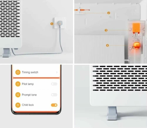 Конвектор Mijia Electric Heater Graphene Heating (KRDNQ05ZM) — фото, купить в Минске с доставкой по Беларуси — 360shop.by