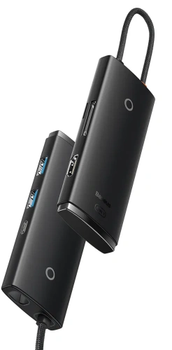 Док-станция Baseus Lite Series 6-Port Type-C HUB Docking Station (WKQX050101) — фото, купить в Минске с доставкой по Беларуси — 360shop.by
