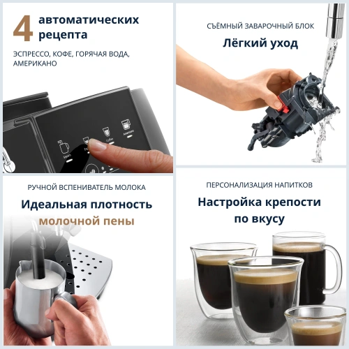 Кофемашина DeLonghi ECAM 220.22 GB Magnifica Start — фото, купить в Минске с доставкой по Беларуси — 360shop.by