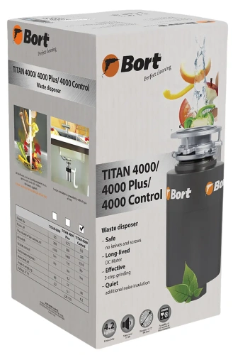 Измельчитель пищевых отходов Bort Titan 4000 (Control) (93410242) — фото, купить в Минске с доставкой по Беларуси — 360shop.by