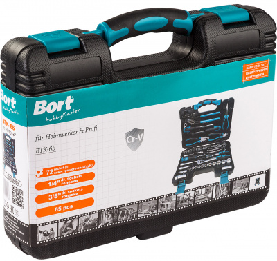 Универсальный набор инструментов Bort BTK-65 (65 предмета) (91279187)