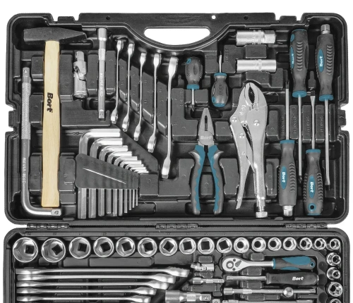 Универсальный набор инструментов Bort BTK-142 (142 предмета) (93418439) — фото, купить в Минске с доставкой по Беларуси — 360shop.by