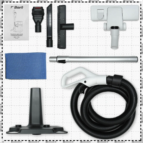 Пылесос строительный Bort BSS-1125 (93414608) — фото, купить в Минске с доставкой по Беларуси — 360shop.by