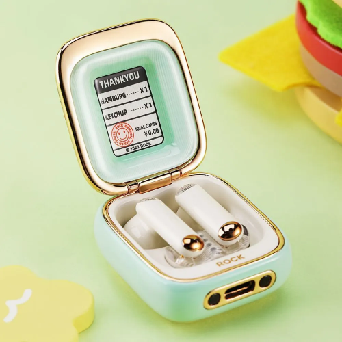 Наушники Rock Retro Style TWS Earphone Hamburger — фото, купить в Минске с доставкой по Беларуси — 360shop.by