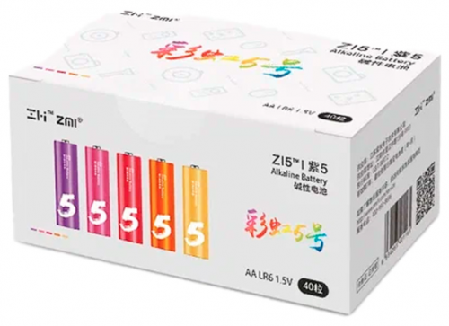 Батарейки ZMI Rainbow ZI5 AA 40 шт. Colors — фото, купить в Минске с доставкой по Беларуси — 360shop.by