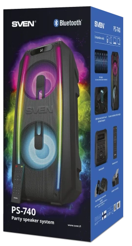 Колонка для вечеринок SVEN PS-740 — фото, купить в Минске с доставкой по Беларуси — 360shop.by