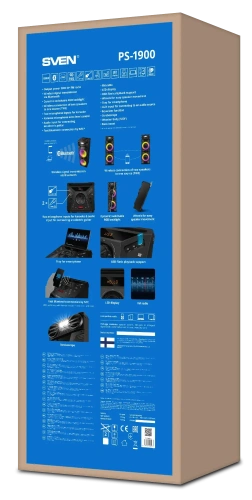 Колонка для вечеринок SVEN PS-1900 — фото, купить в Минске с доставкой по Беларуси — 360shop.by