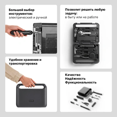 Набор инструментов универсальный Mijia Toolbox (MJGJX001QW) — фото, купить в Минске с доставкой по Беларуси — 360shop.by