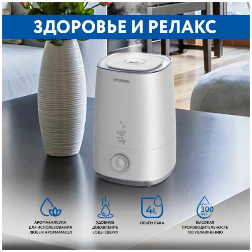 Ультразвуковой увлажнитель воздуха Hyundai Tulip H-HU8M-4.0-UI184
