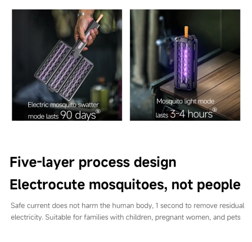 Электрическая мухобойка Qualitell Folding Electric Mosquito Swatter V3 (ZSS240918) — фото, купить в Минске с доставкой по Беларуси — 360shop.by