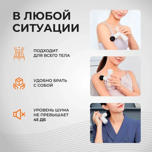 Перкуссионный массажер Meavon Air Gun Extra Mini (MVFG-M282) — фото, купить в Минске с доставкой по Беларуси — 360shop.by