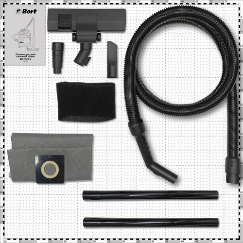 Пылесос строительный Bort BSS-1220-M (93417814) — фото, купить в Минске с доставкой по Беларуси — 360shop.by