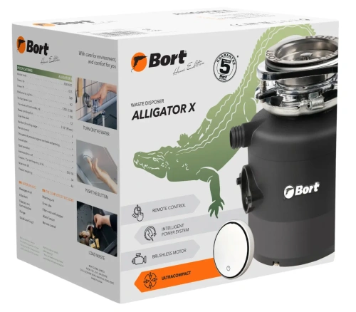 Измельчитель пищевых отходов Bort Alligator X (93414707) — фото, купить в Минске с доставкой по Беларуси — 360shop.by