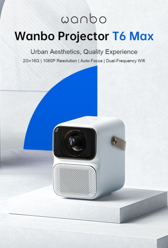 Проектор Xiaomi Wanbo Projector T6 Max – фото, видеообзор – 360shop.by