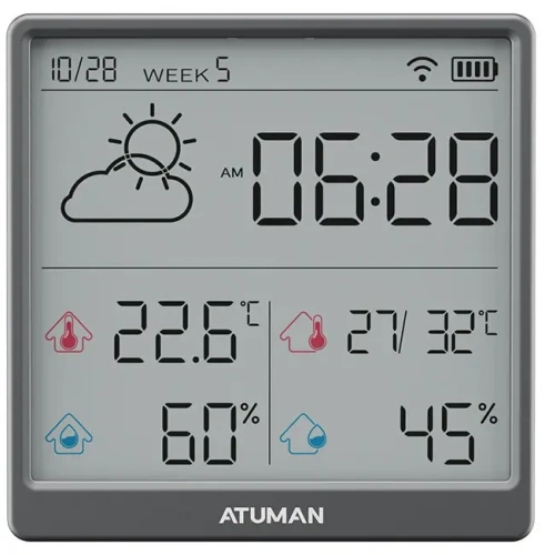 Термогигрометр Atuman Duka TH3