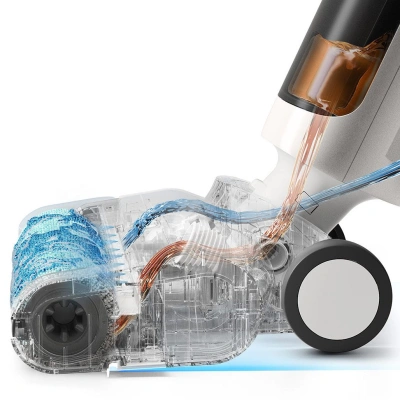 Моющий вертикальный пылесос Mijia Wireless Floor Scrubber 4C (D304) — фото, купить в Минске с доставкой по Беларуси — 360shop.by