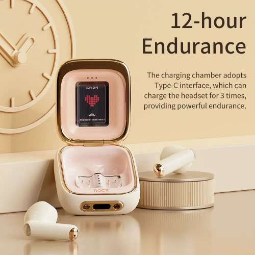 Наушники Rock Retro Style TWS Earphone Clamshell — фото, купить в Минске с доставкой по Беларуси — 360shop.by