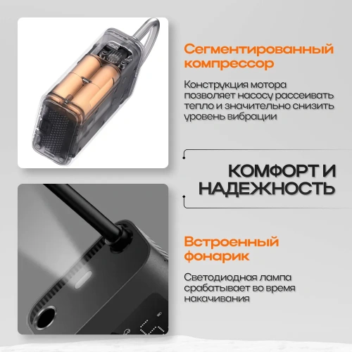Компрессор портативный Xiaomi Mi Portable Electric Air Compressor 2 (MJCQB06QW) — фото, купить в Минске с доставкой по Беларуси — 360shop.by